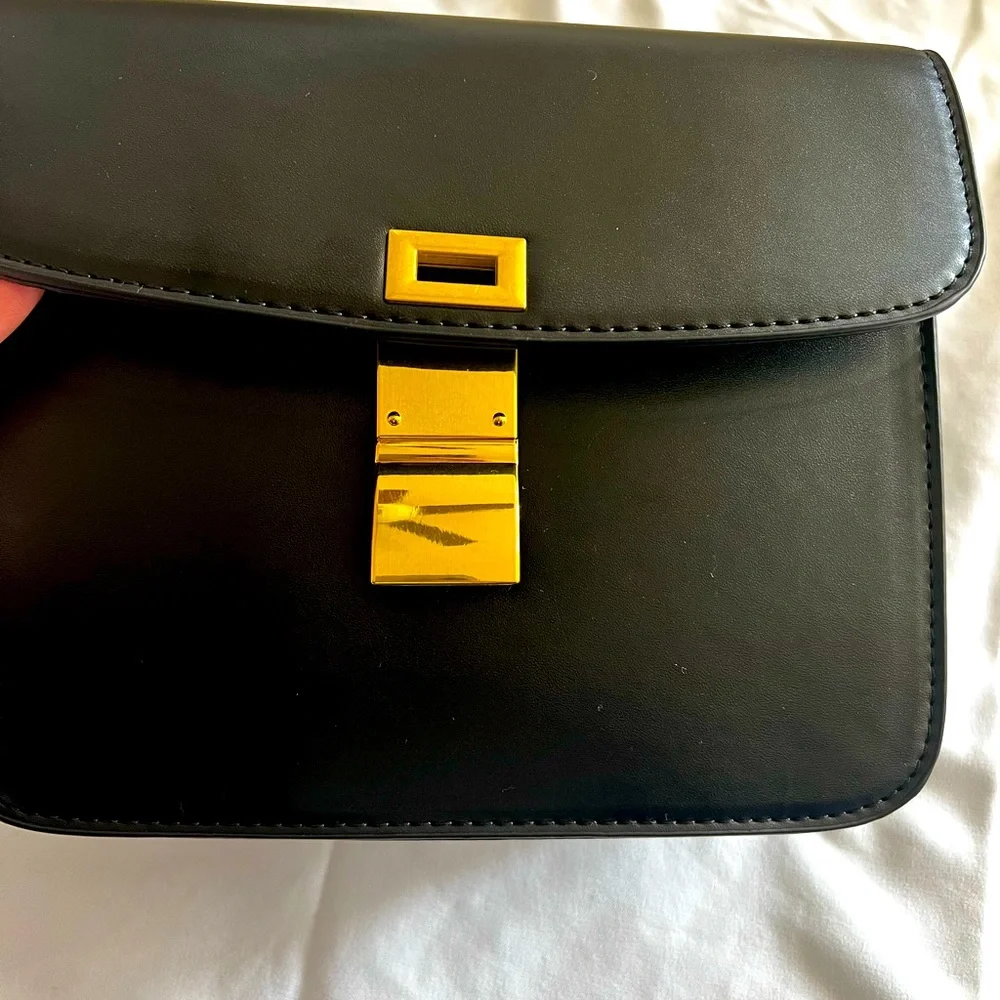 Black Fashion Bag. Box bag. - Picture 6 of 6